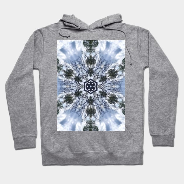 Organic Trees and Cloud Textile Pattern Edit Hoodie by Zen Goat 